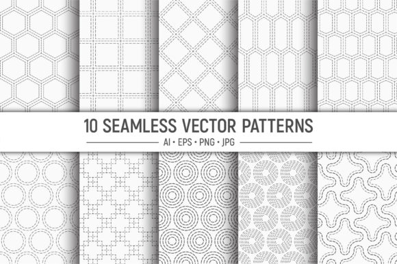 10 Dotted Shapes Seamless Patterns: A Creative Resource for Designers and Entrepreneurs