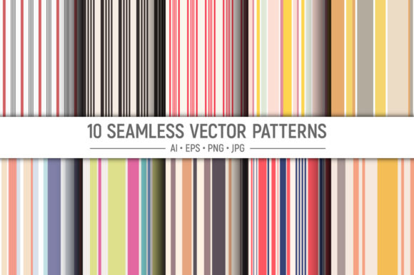 10 Seamless Striped Color Patterns for Creative Projects