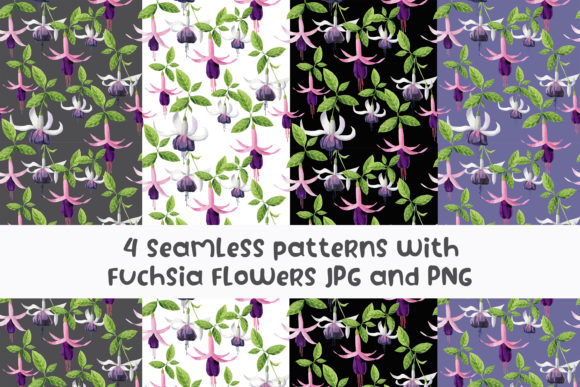4 Seamless Patterns with Fuchsia Flowers: A Practical Guide for Digital Designers