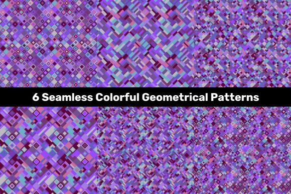 6 Colorful Geometrical Seamless Patterns