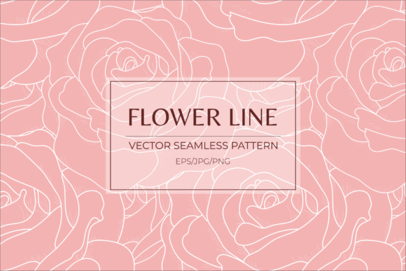 Flower Line Seamless Patterns Collection