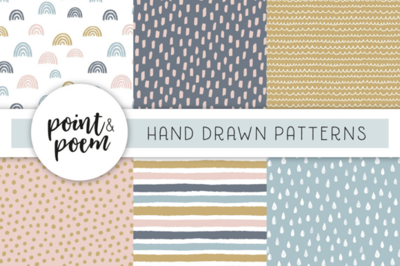 Hand Drawn Patterns Digital Paper 2