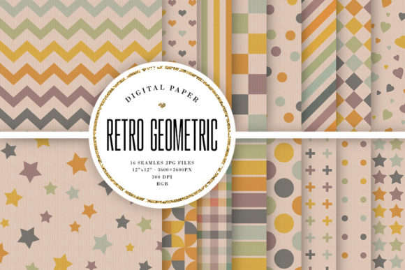 Retro Geometric Seamless Patterns: A Timeless Design Choice for Modern Creatives