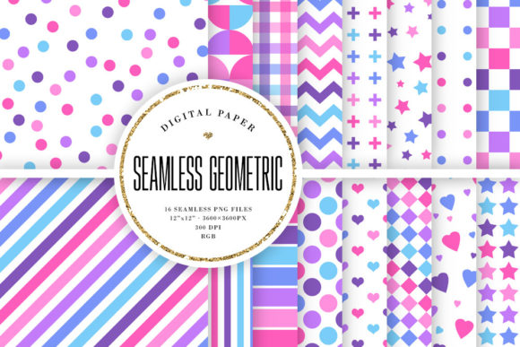 Seamless Geometric Patterns: A Versatile Design Resource