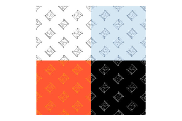 Seamless Patterns with Old Map Icon