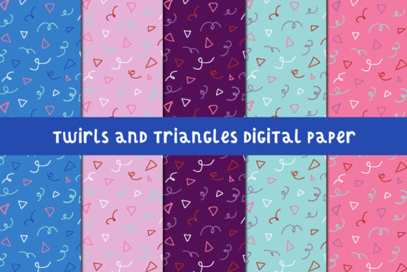 Twirls Triangles Ditzy Patterns for Creative Scrapbooking